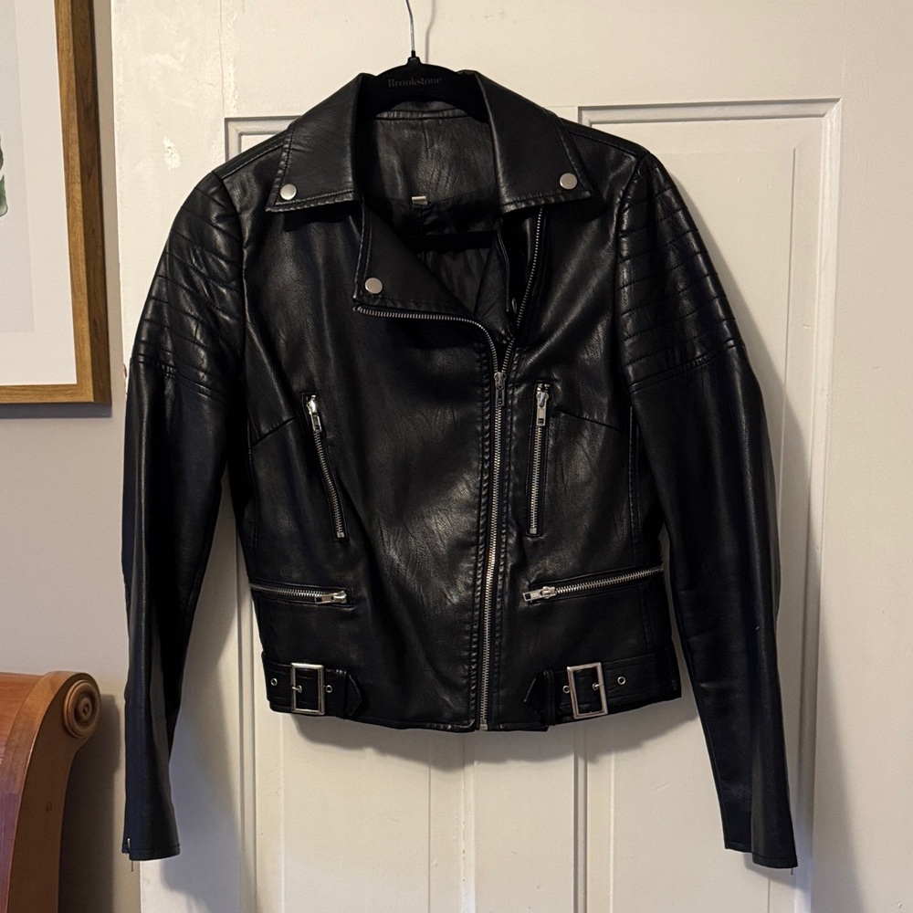 Forever 21 Black Leather Moto Jacket